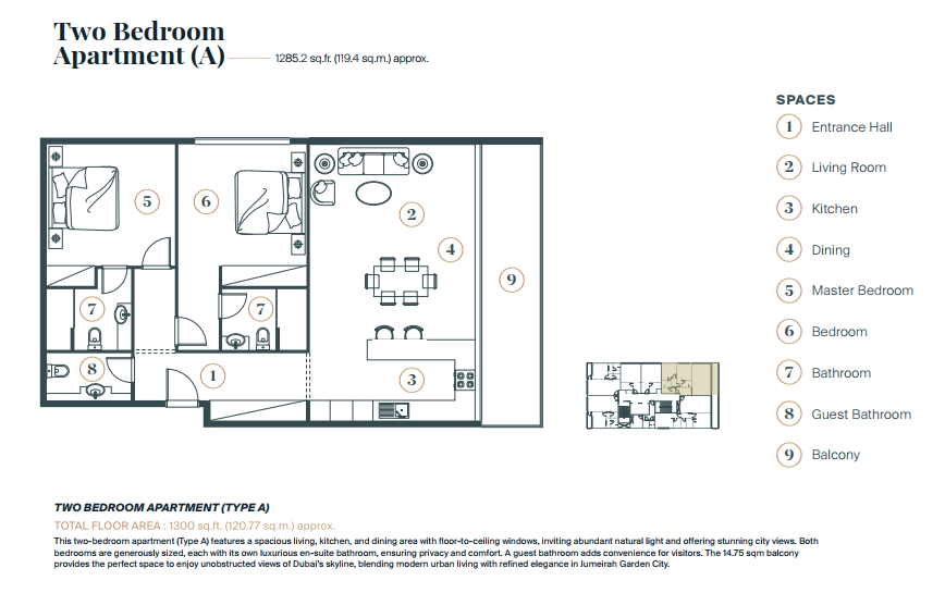 two bedroom A