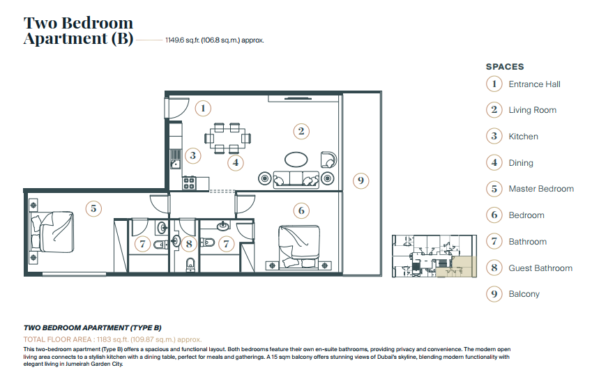 two bedroom B