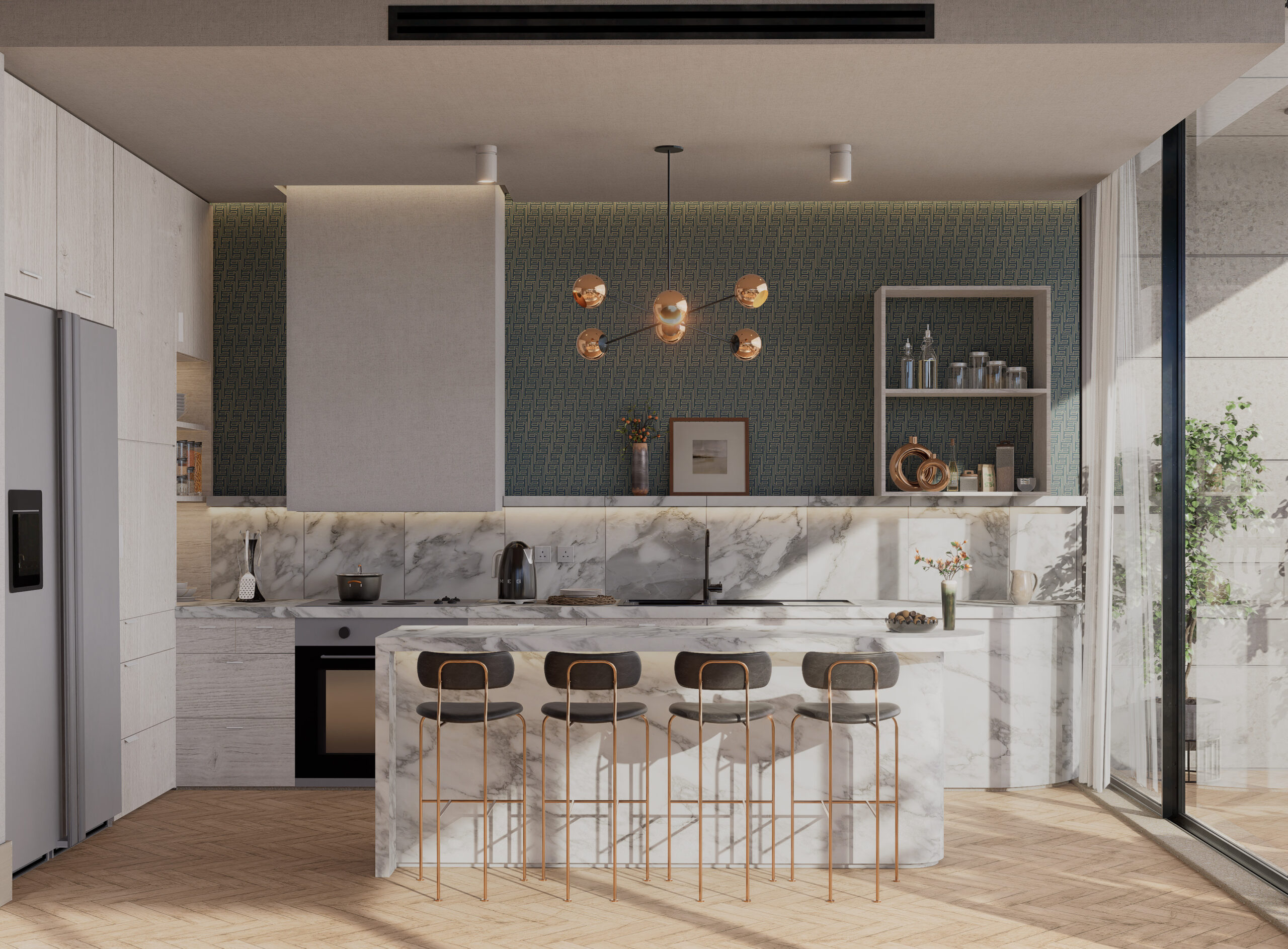 white stone-kitchen