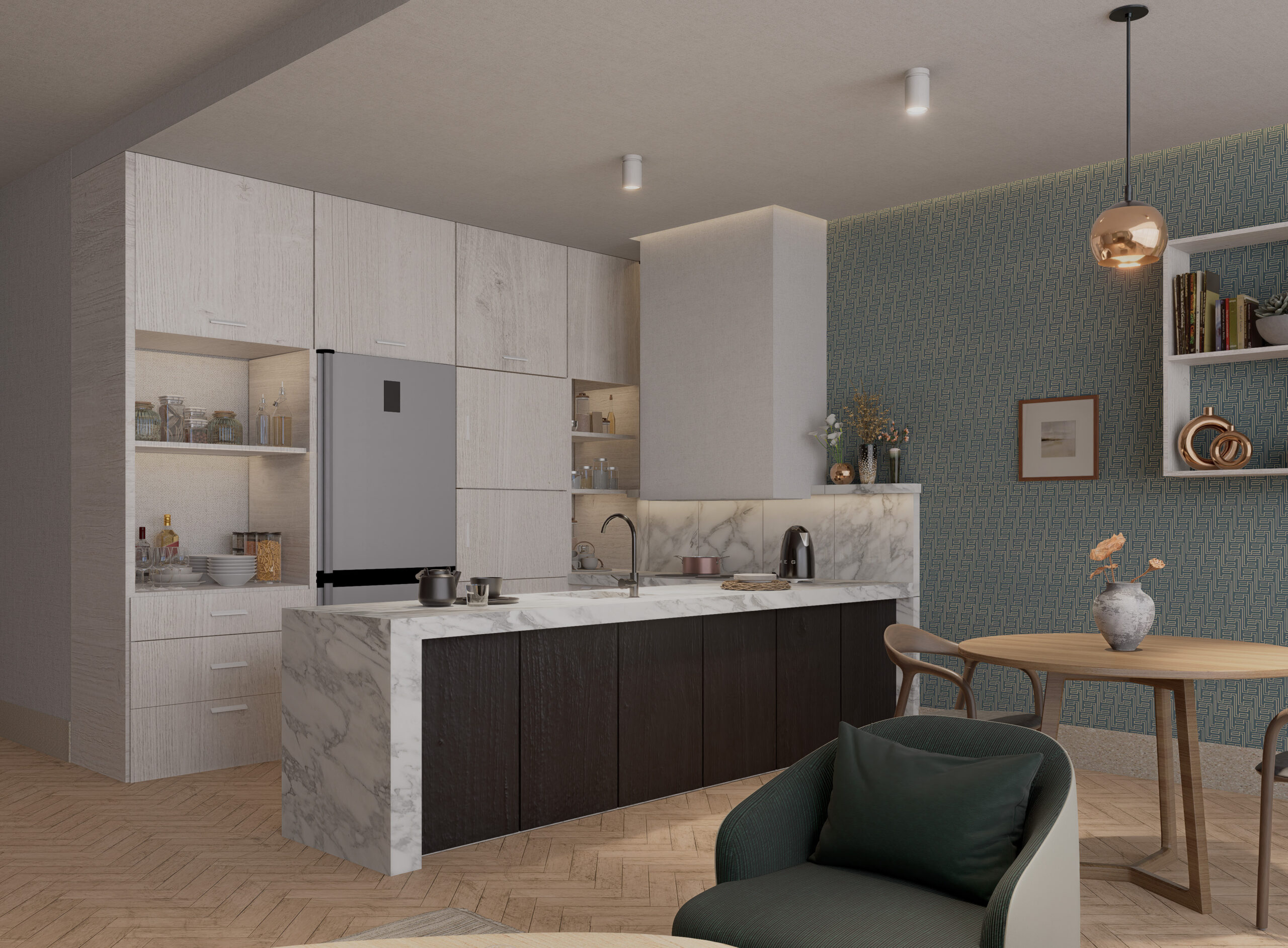 white stone-refined cooking